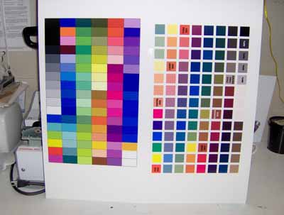 my color charts made with sublimation printing